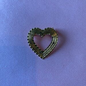Gold Heart Brooch